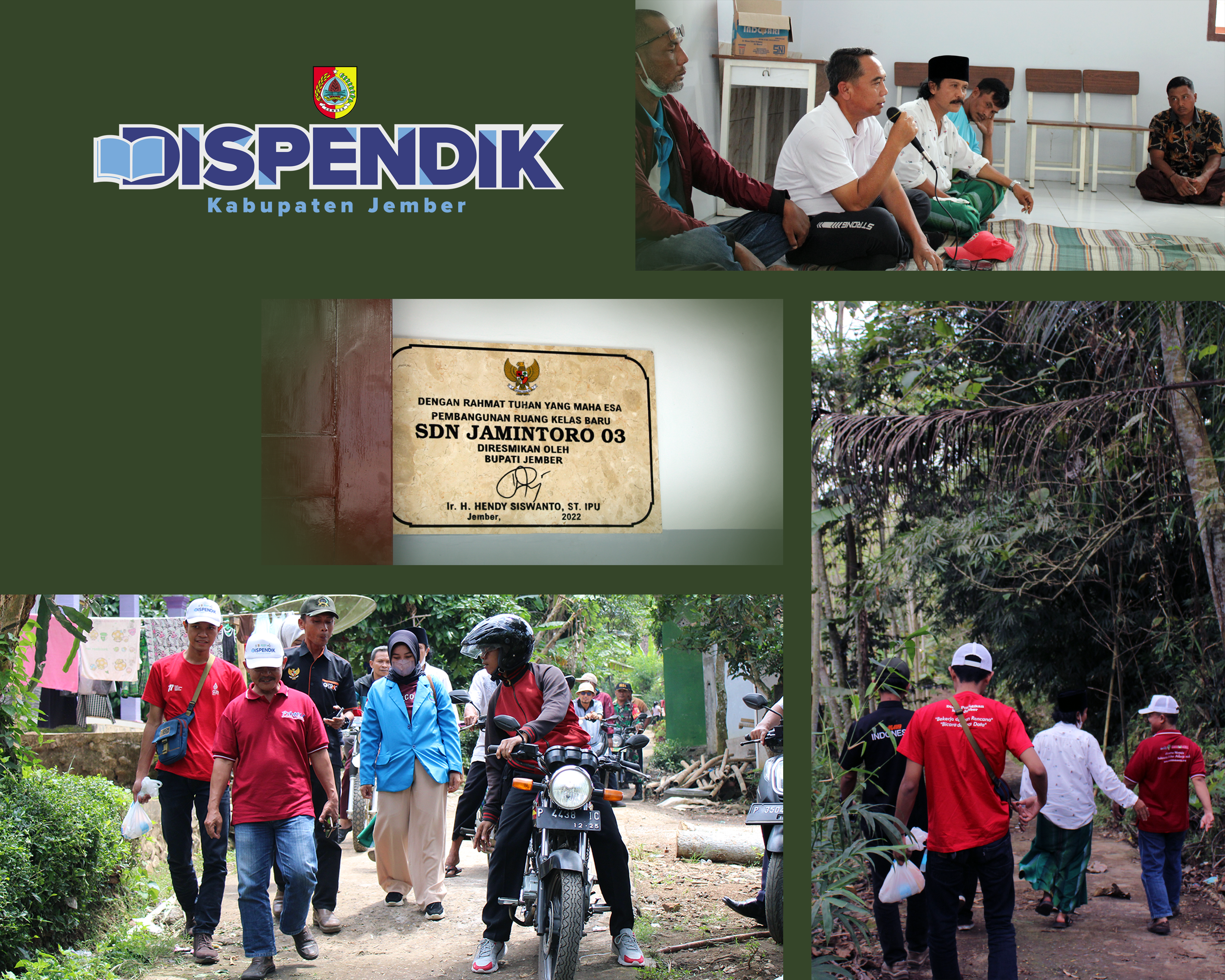 KUNJUNGAN PEMBUKAAN SEKOLAH DASAR BARU SDN JAMINTORO 3