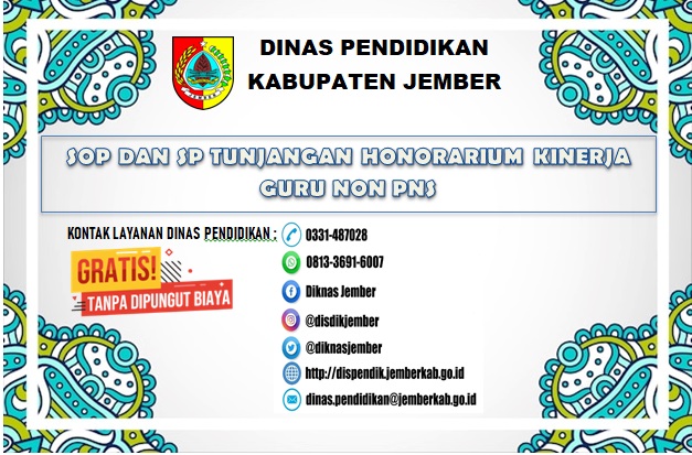 SOP DAN SP TUNJANGAN HONORARIUM KINERJA GURU NON PNS
