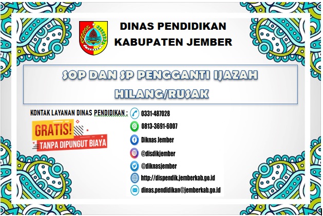 SOP DAN SP PENGGANTI IJAZAH  HILANG/RUSAK